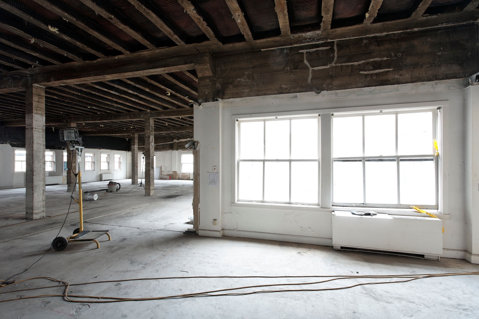 Commercial interior remodel in process